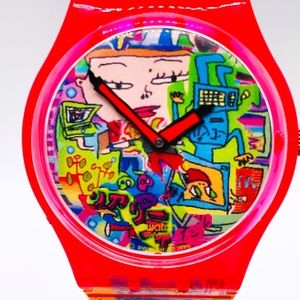 Vintage Swatch Watch, 1997, "Tokyo Manga" (GR133) Gents 34mm.